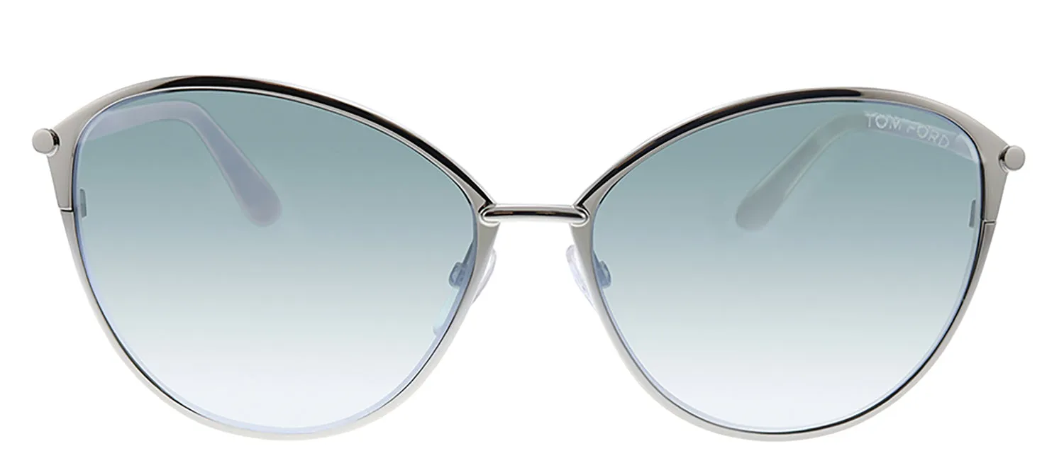 Tom Ford FT 0320 16W Oval Plastic Silver Sunglasses with Blue Gradient Lens sold by Gaffos