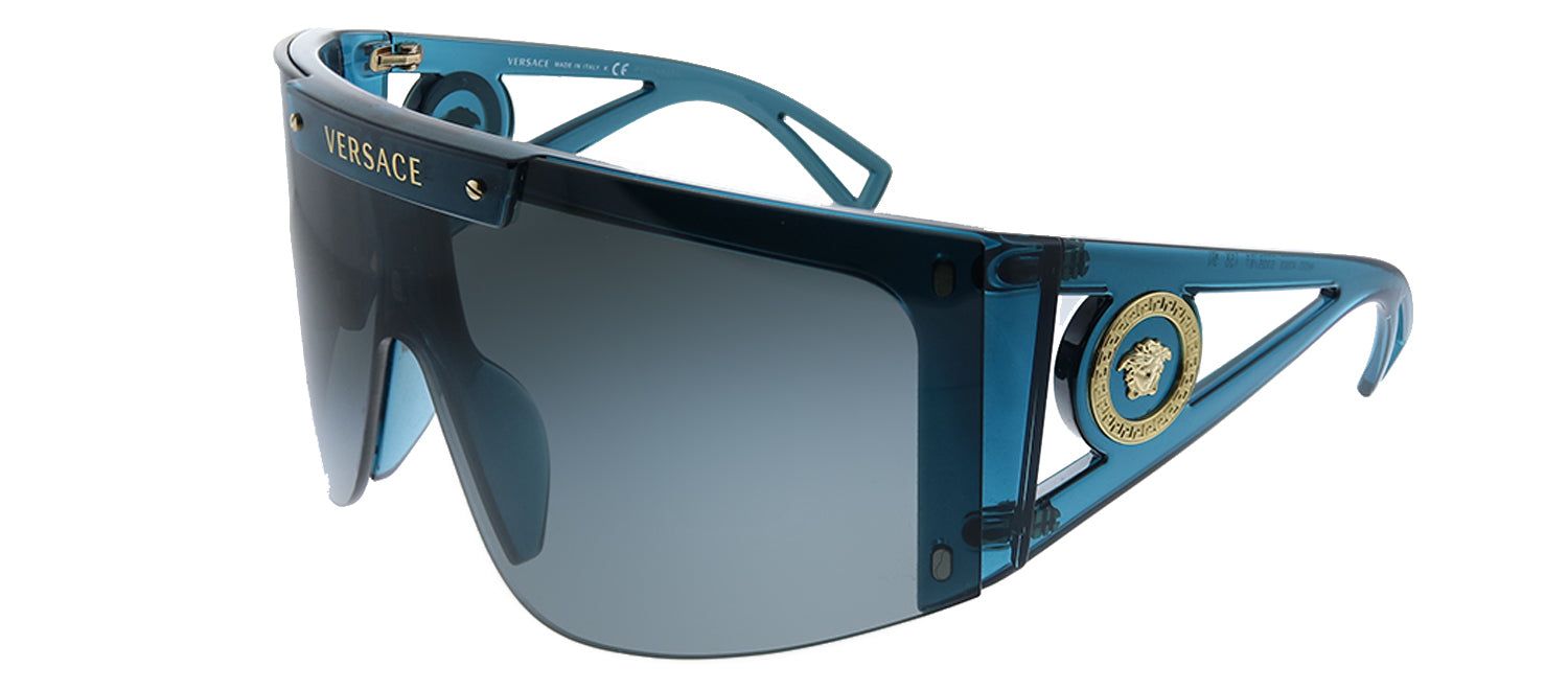 Versace VE 4393 53351W Shield Plastic Blue Sunglasses with Grey Lens sold by Gaffos product image thumbnail 2