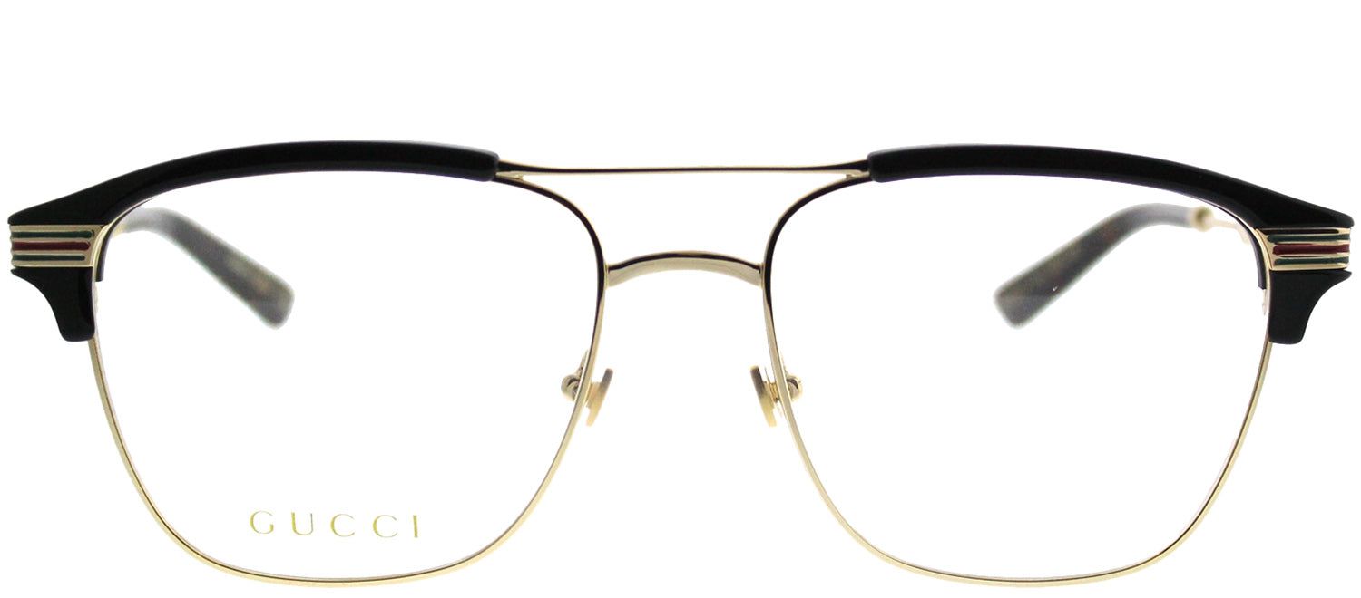 Gucci GG 0241O 002 Rectangle Acetate Gold Eyeglasses with Demo Lens sold by Gaffos