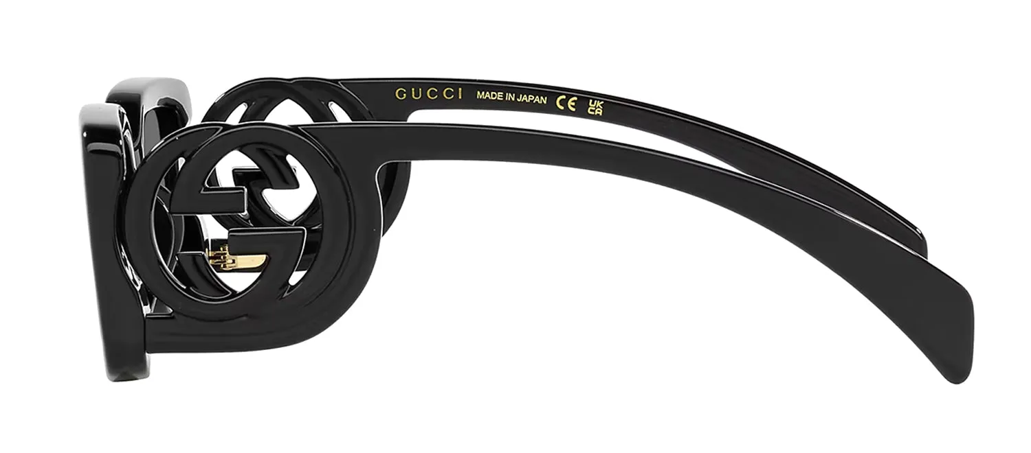Gucci GG LOGO GG 1325S 001 Rectangle Plastic Black Sunglasses with Grey Lens sold by Gaffos product image thumbnail 3