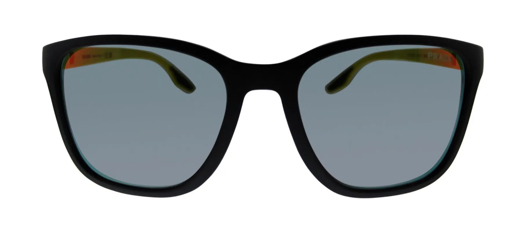 Prada Linea Rossa PS 02WS 08W08F Rectangle Plastic Black Sunglasses with Red Mirror Lens sold by Gaffos