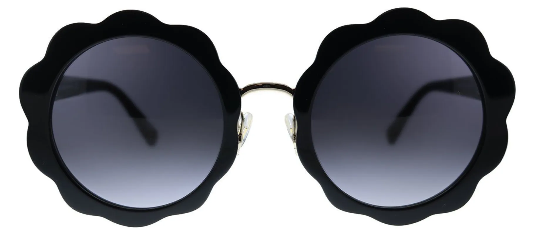 Kate Spade New York KS KARRIE/S 807 9O Round Plastic Black Sunglasses with Grey Gradient Lens sold by Gaffos
