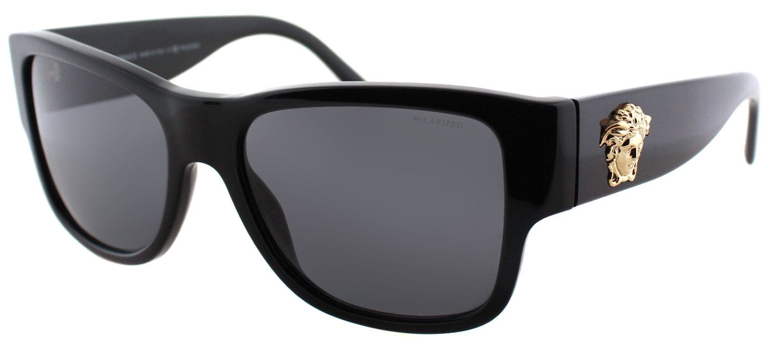 Versace VE 4275 GB1/81 Square Plastic Black Sunglasses with Grey Polarized Lens sold by Gaffos product image thumbnail 2