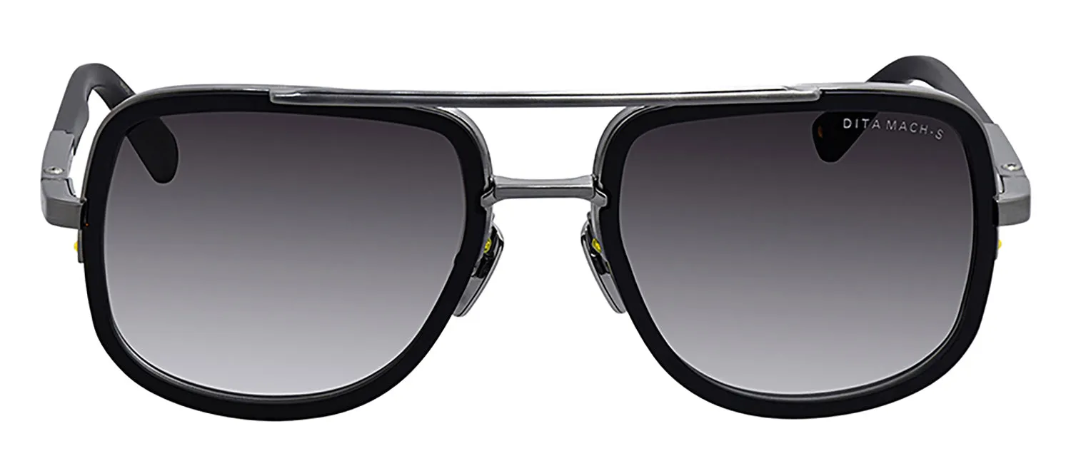 Dita MACH-S DT DTS412 A-02 Aviator Metal Silver Sunglasses with Grey Gradient Lens sold by Gaffos