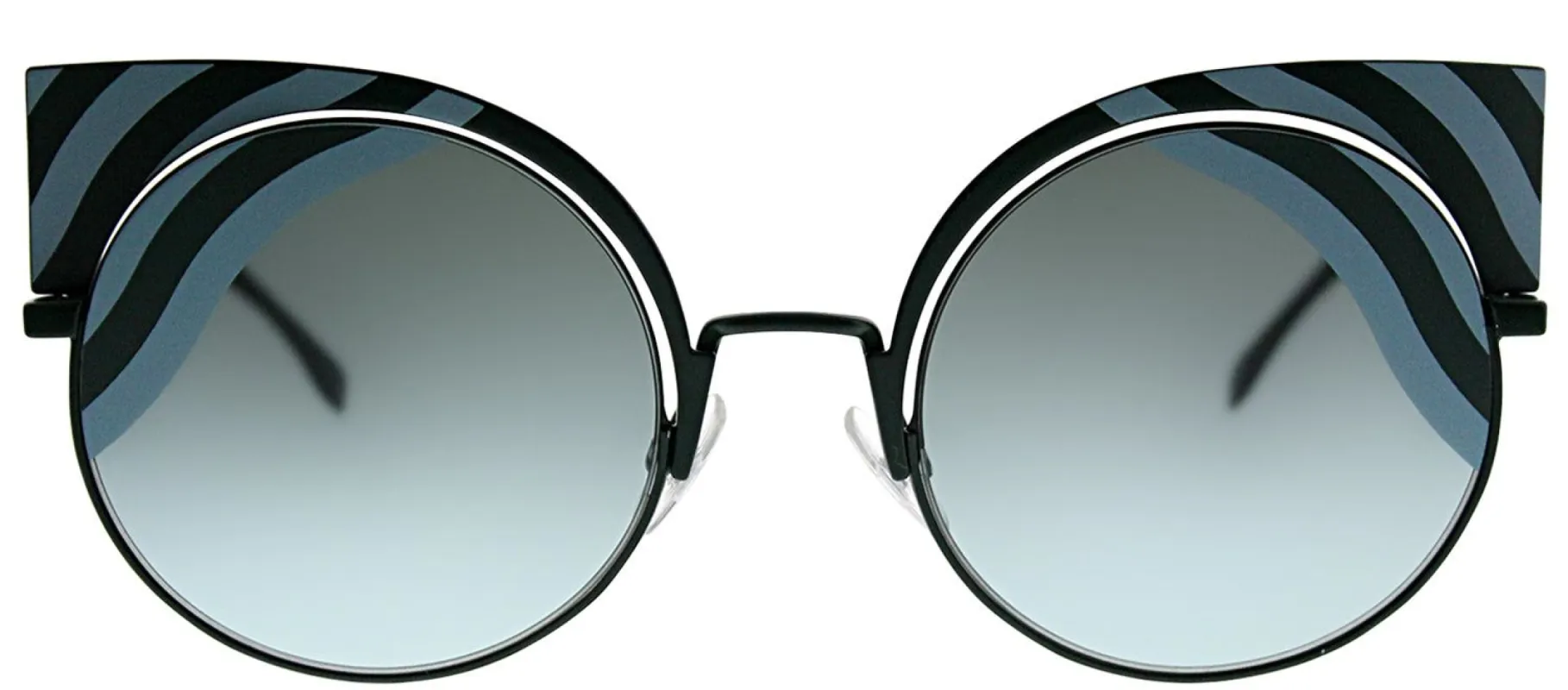 Fendi FF 0215 0KC EQ Cat-Eye Metal Multicolor Sunglasses with Green Gradient Lens sold by Gaffos