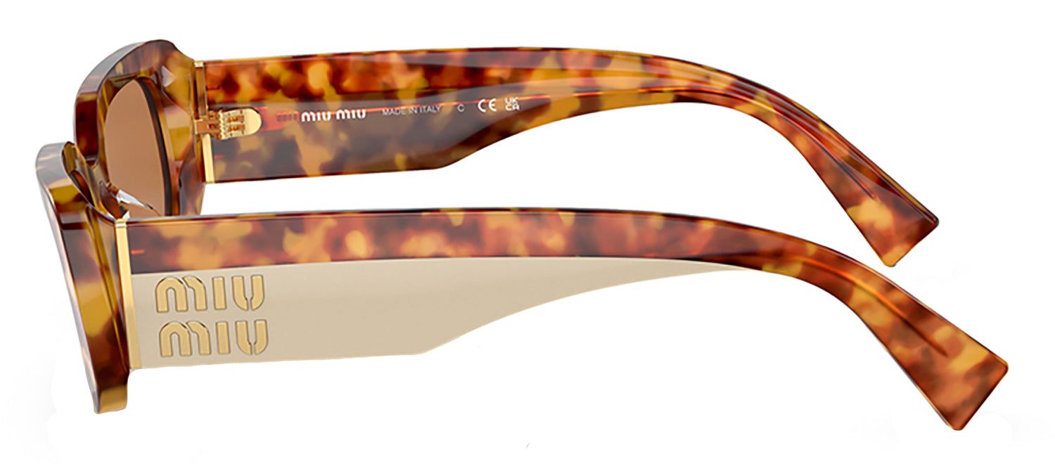 Miu Miu MU 08YS 4BW2Z1 Rectangle Plastic Havana Sunglasses with Brown Anti-Reflective Lens sold by Gaffos product image thumbnail 3