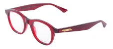 Bottega Veneta BV 1130O 003 Round Plastic Burgundy Eyeglasses with Logo Stamped Demo Lenses sold by Gaffos