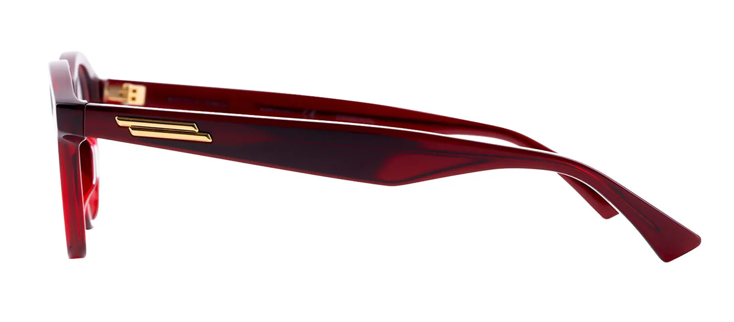 Bottega Veneta BV 1130O 003 Round Plastic Burgundy Eyeglasses with Logo Stamped Demo Lenses sold by Gaffos product image thumbnail 3