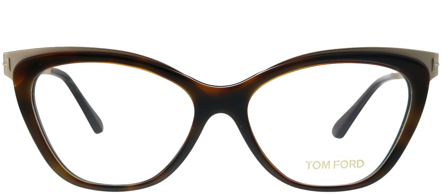 Tom Ford FT 5374 052 Cat-Eye Metal Tortoise/ Havana Eyeglasses with Demo Lens sold by Gaffos