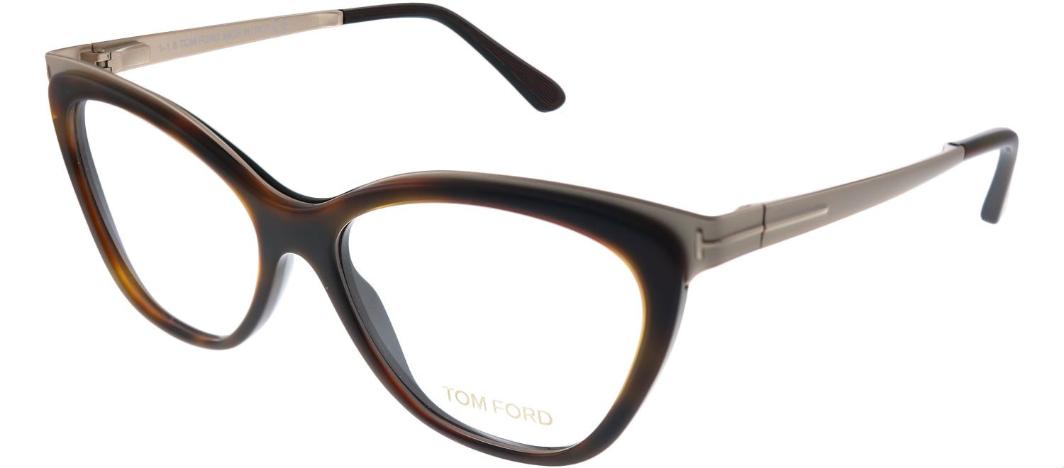 Tom Ford FT 5374 052 Cat-Eye Metal Tortoise/ Havana Eyeglasses with Demo Lens sold by Gaffos product image thumbnail 2