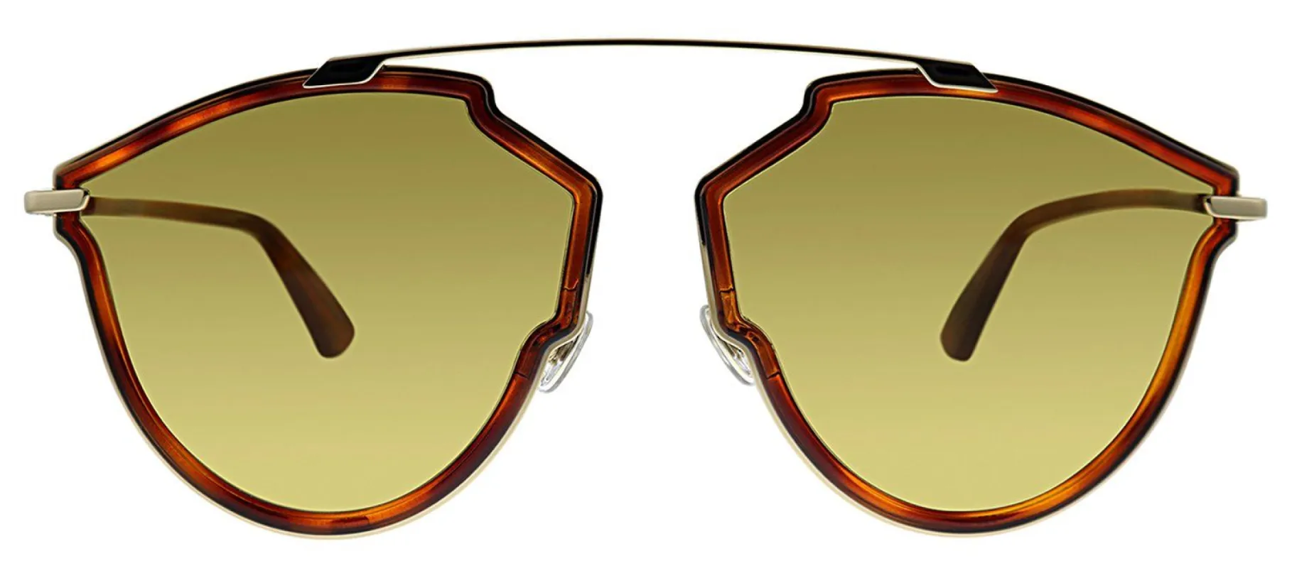Dior CD DiorSoRealRise 06J 70 Pilot Metal Gold Sunglasses with Brown Lens sold by Gaffos