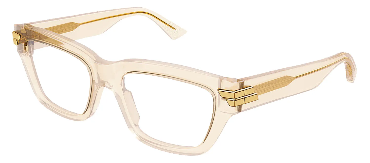 Bottega Veneta UNAPOLOGETIC BV 1190O 004 Cat-Eye Plastic Beige Eyeglasses with Logo Stamped Demo Lenses sold by Gaffos product image thumbnail 2