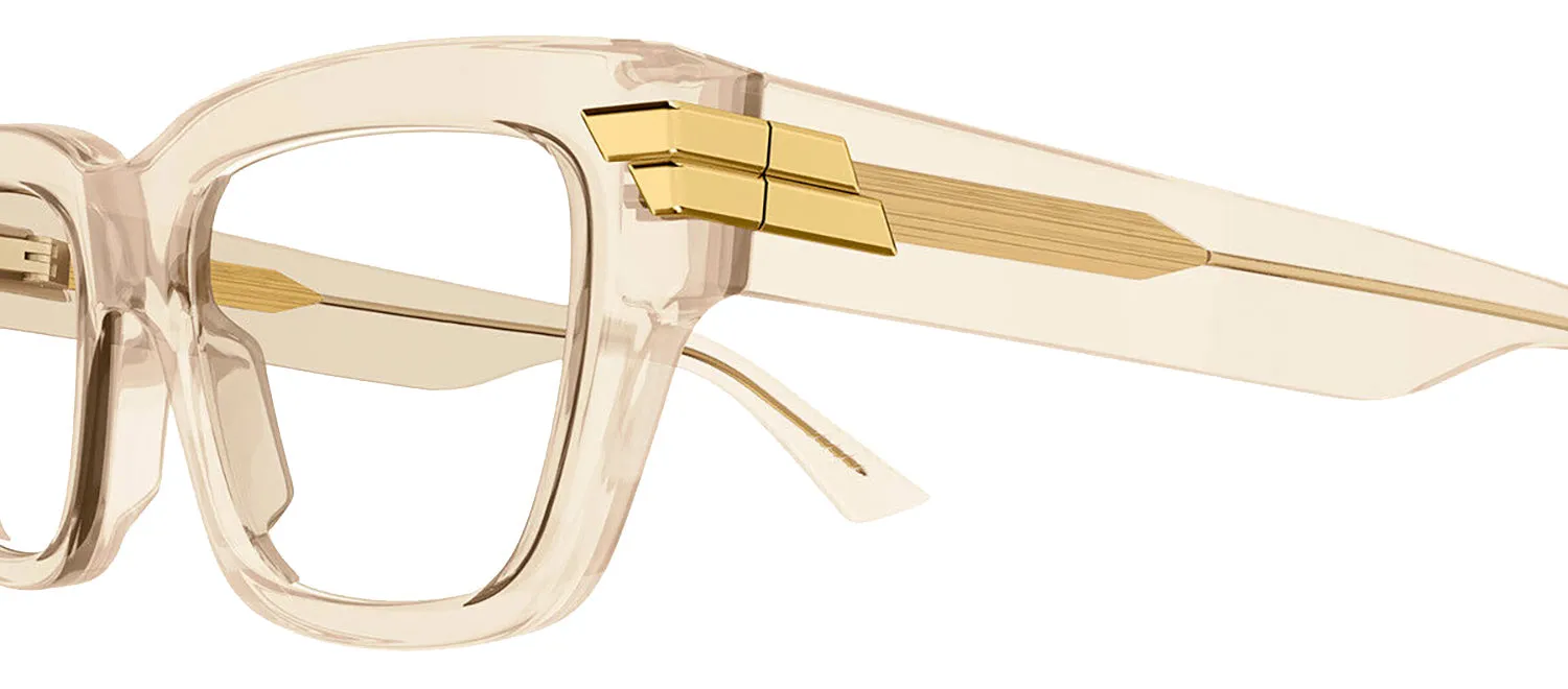 Bottega Veneta UNAPOLOGETIC BV 1190O 004 Cat-Eye Plastic Beige Eyeglasses with Logo Stamped Demo Lenses sold by Gaffos product image thumbnail 3