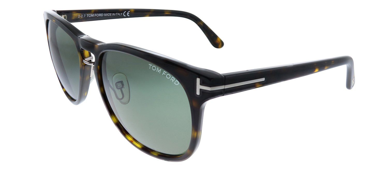 Tom Ford FT 0346 56N Square Plastic Havana Sunglasses with Green Lens sold by Gaffos product image thumbnail 2
