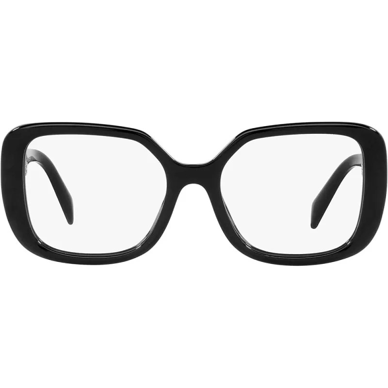 Prada PR 10ZV 1AB1O1 Square Plastic Black Eyeglasses with Logo Stamped Demo Lenses sold by Gaffos