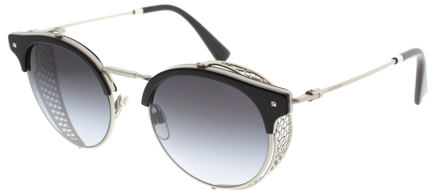 Valentino VA 2008Z 30158G Round Metal Silver Sunglasses with Grey Gradient Lens sold by Gaffos product image thumbnail 2