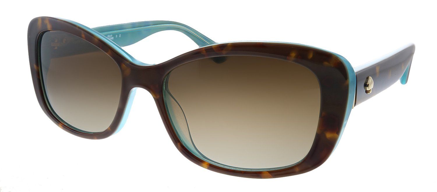 Kate Spade KS Claretta/P/S GHG Rectangle Plastic Havana Aqua Sunglasses with Brown Gradient Polarized Lens sold by Gaffos product image thumbnail 2