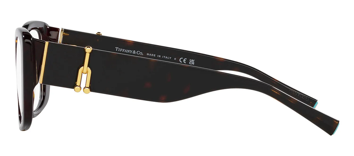 Tiffany & Co. TF 2235 8015 Butterfly Plastic Havana Eyeglasses with Logo Stamped Demo Lenses sold by Gaffos product image thumbnail 3