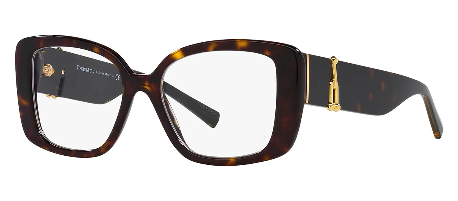 Tiffany & Co. TF 2235 8015 Butterfly Plastic Havana Eyeglasses with Logo Stamped Demo Lenses sold by Gaffos product image thumbnail 2