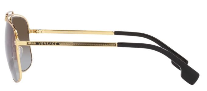 Versace VE 2242 12526G Rectangle Metal Gold Sunglasses with Silver Mirror Lens sold by Gaffos