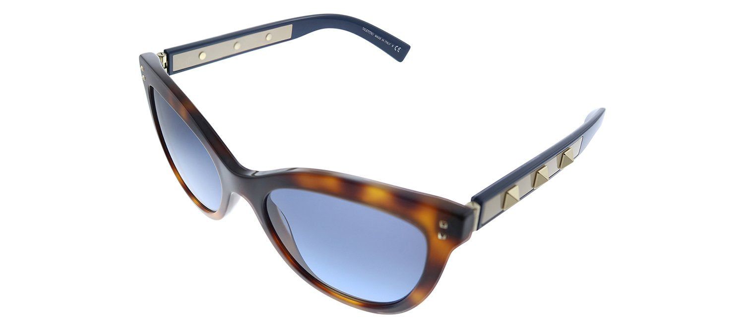 Valentino VA 4049 50118F Cat-Eye Plastic Havana Sunglasses with Blue Gradient Lens sold by Gaffos product image thumbnail 2