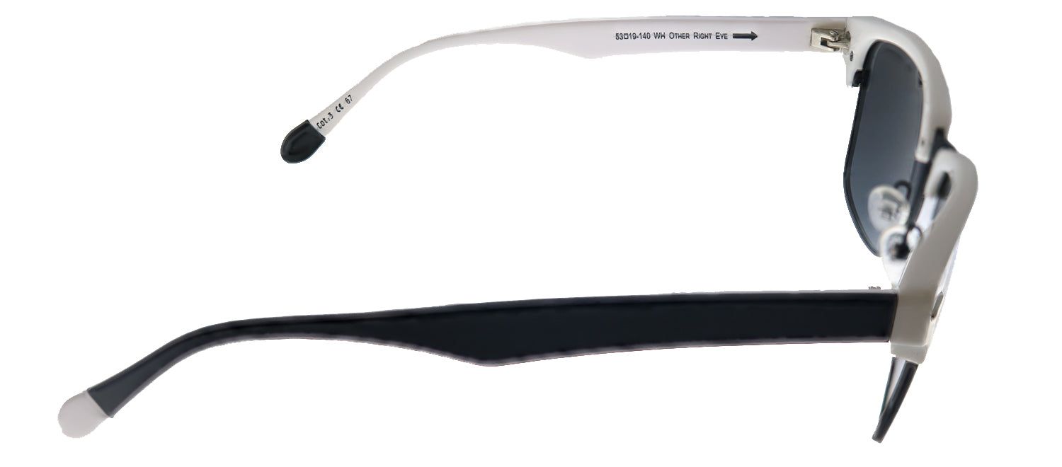 Original Penguin PE Highpockets P WH Square Plastic Ivory/ White Sunglasses with Black Polarized Lens sold by Gaffos product image thumbnail 3