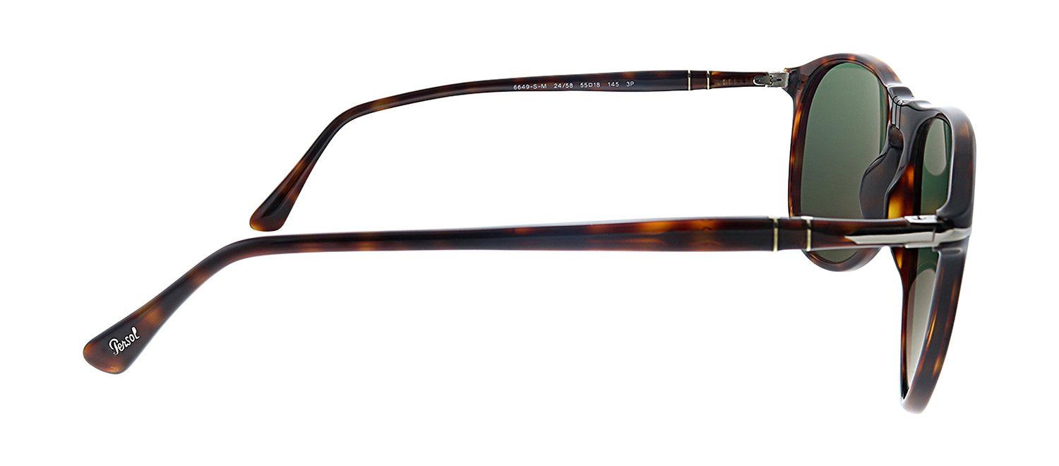 Persol PO 6649SM 24/58 Pilot Plastic Havana Sunglasses with Green Polarized Lens sold by Gaffos product image thumbnail 3