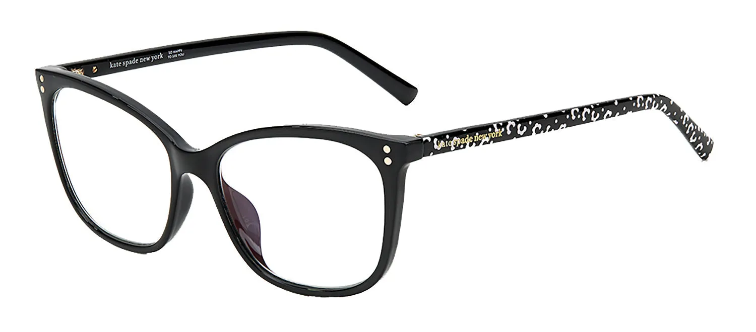 Kate Spade KS Aubree 807 Cat-Eye Plastic Black Eyeglasses with Clear Blue Block Coating Lens sold by Gaffos product image thumbnail 2
