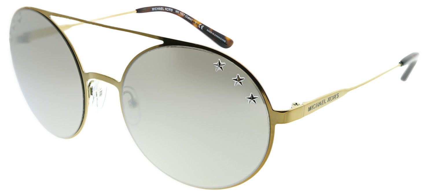 Michael Kors Cabo MK 1027 11936G Round Metal Gold Sunglasses with Silver Mirror Lens sold by Gaffos product image thumbnail 2