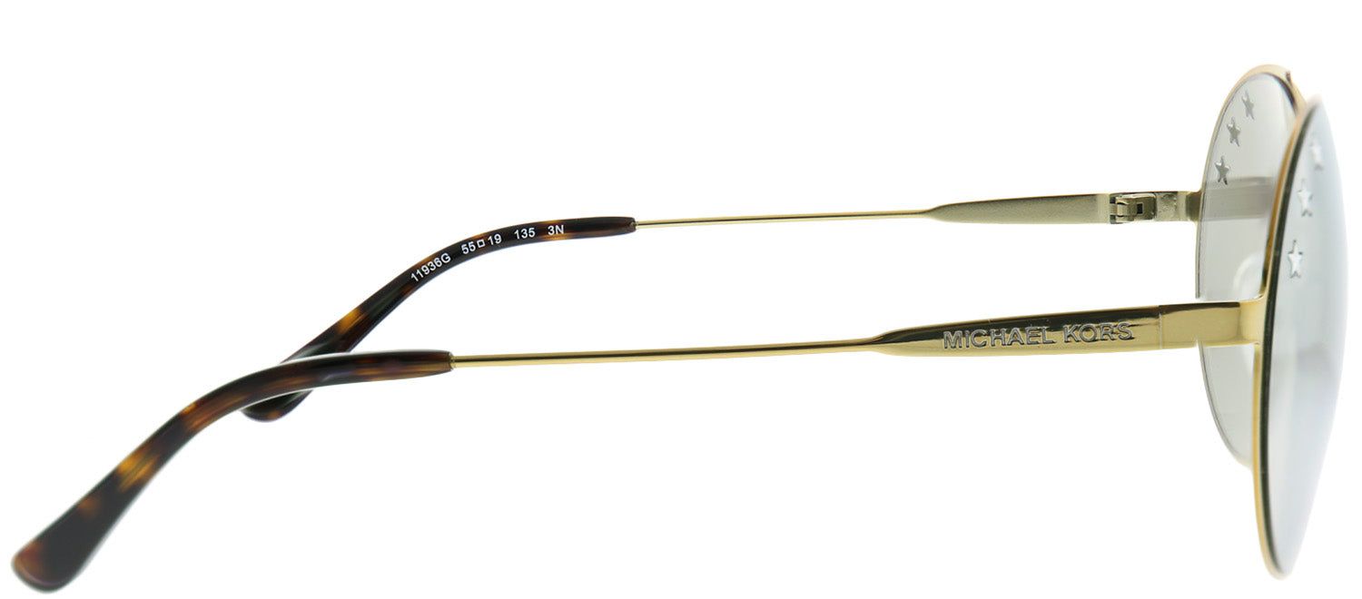 Michael Kors Cabo MK 1027 11936G Round Metal Gold Sunglasses with Silver Mirror Lens sold by Gaffos product image thumbnail 3