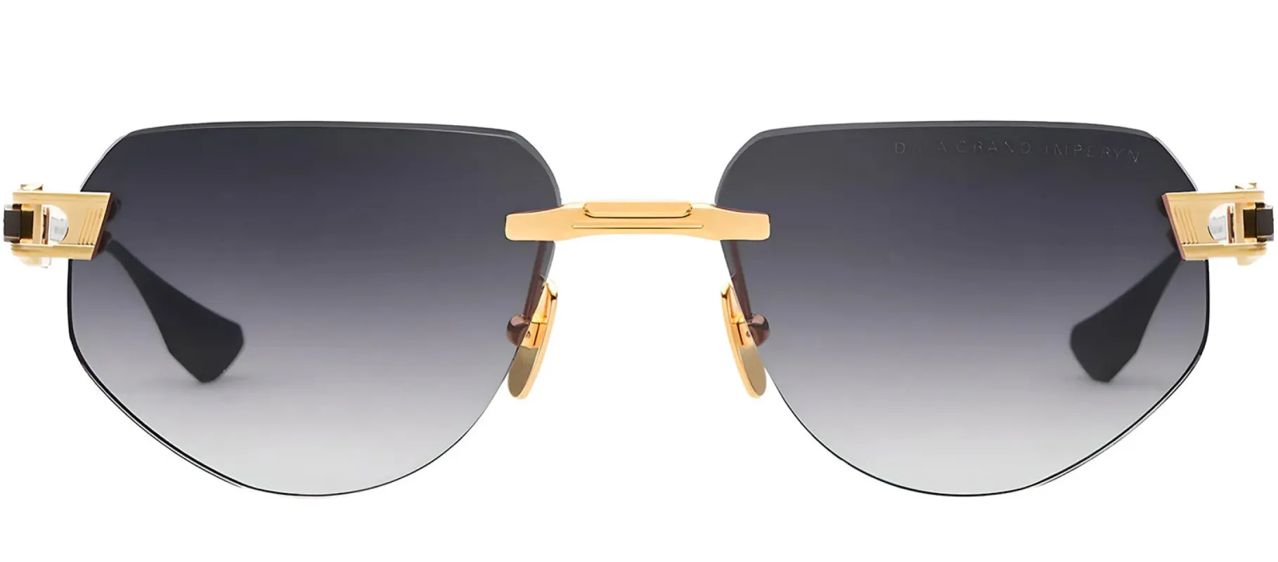 Dita GRAND-IMPERYN DT DTS164 A-01 Rimless Metal Gold Sunglasses with Grey Gradient Lens sold by Gaffos