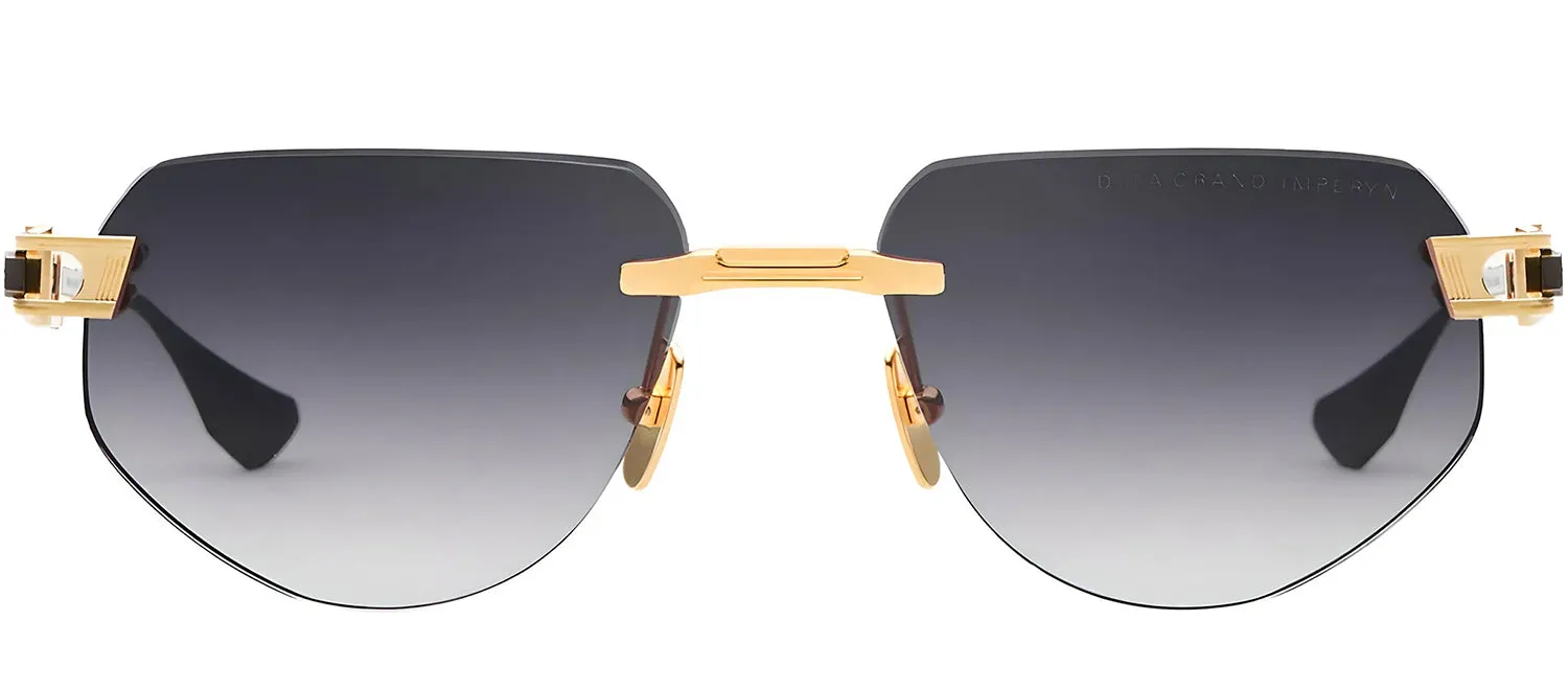 Dita DT DTS164 A-01 Rimless Metal Gold Sunglasses with Grey Gradient Lens sold by Gaffos