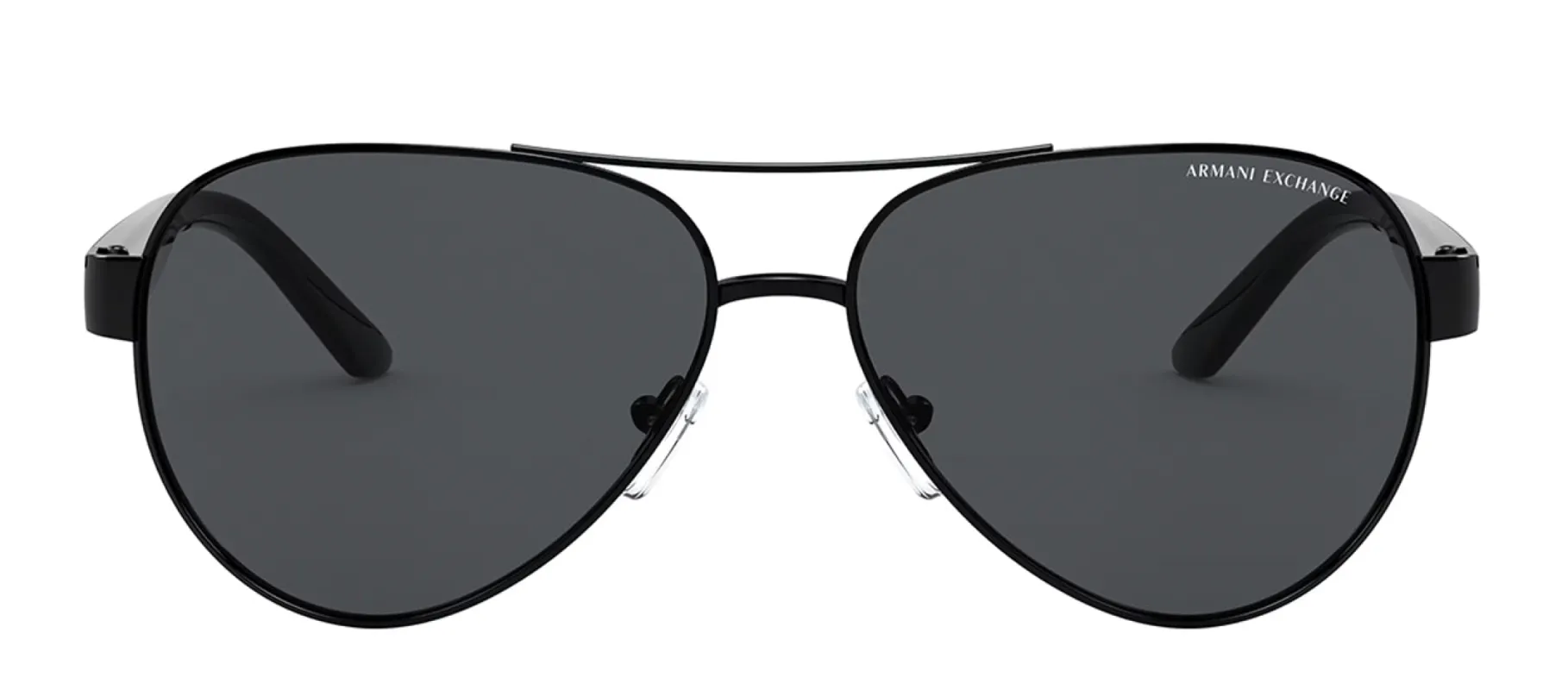 Armani Exchange AX 2034S 600087 Aviator Metal Black Sunglasses with Grey Lens sold by Gaffos
