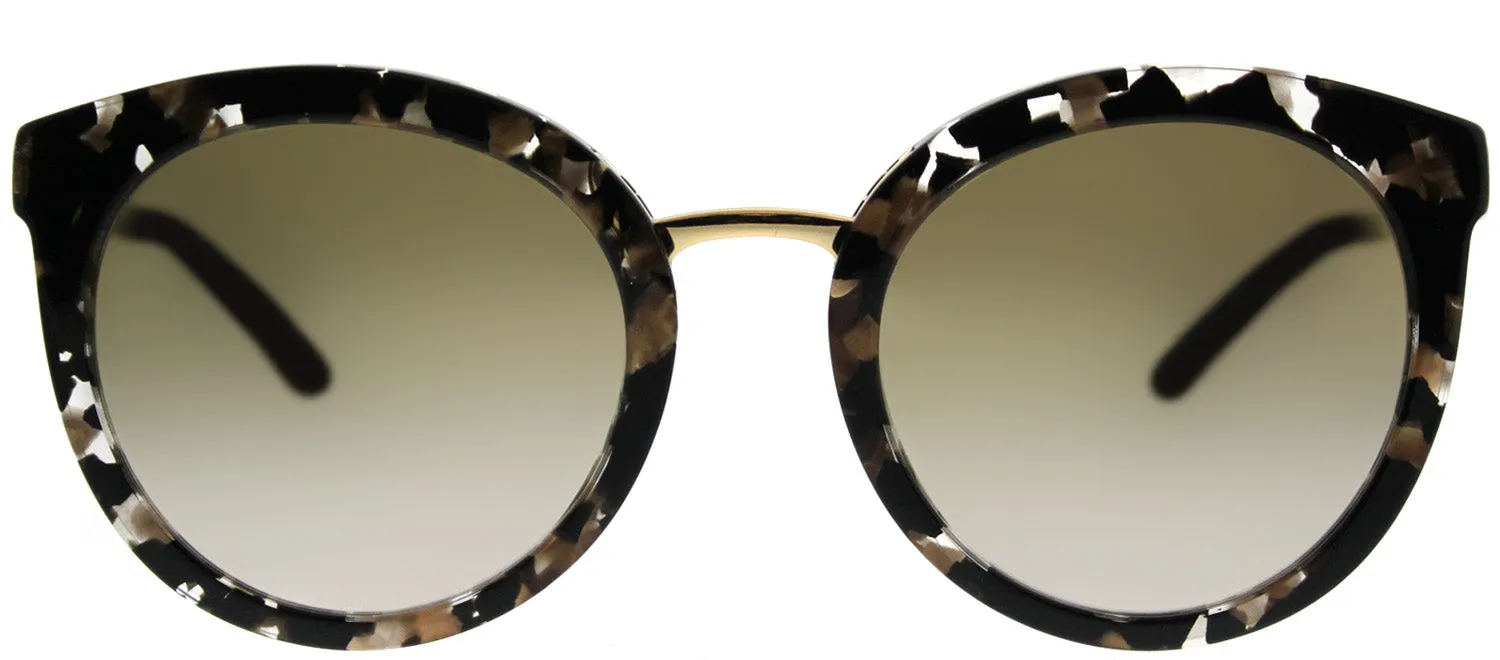 Dolce & Gabbana DG 4268 911/6E Round Plastic Black Sunglasses with Gold Mirror Lens sold by Gaffos