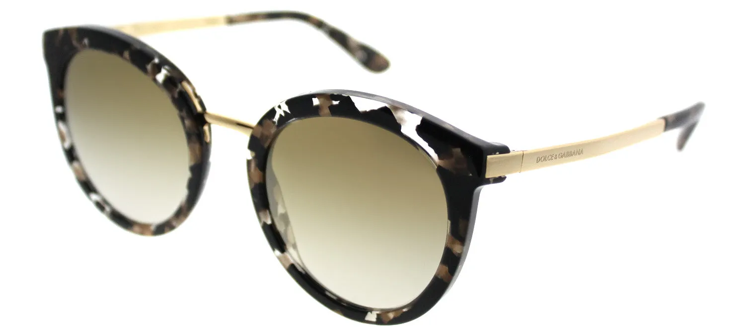 Dolce & Gabbana DG 4268 911/6E Round Plastic Black Sunglasses with Gold Mirror Lens sold by Gaffos product image thumbnail 2