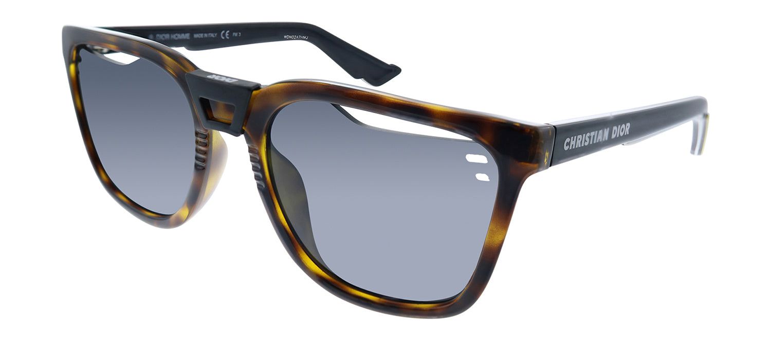 Dior CD DIORB24.1 086 Square Plastic Havana Sunglasses with Grey Lens sold by Gaffos product image thumbnail 2