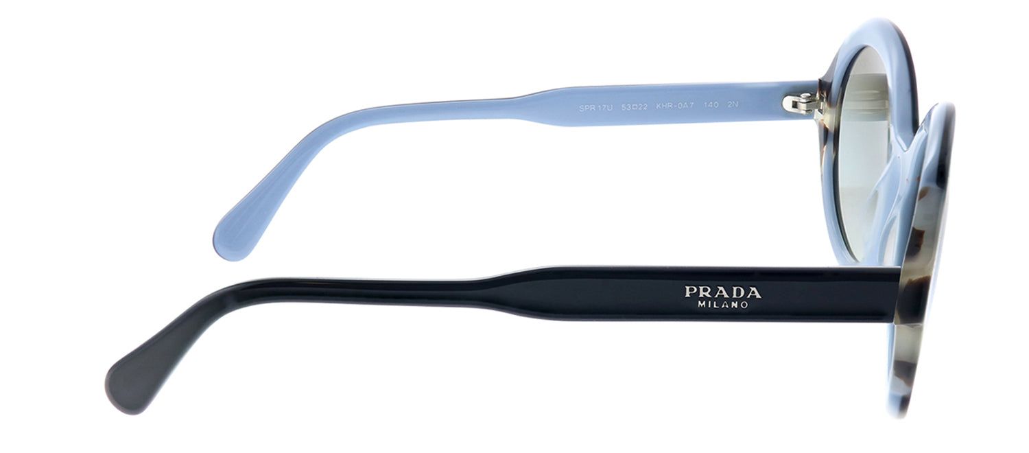 Prada PR 17US KHR0A7 Oval Plastic Black Sunglasses with Grey Gradient Lens sold by Gaffos product image thumbnail 3