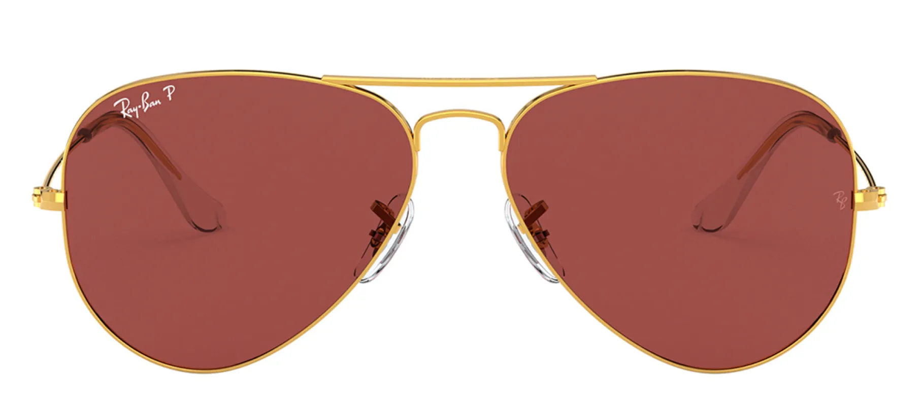 Ray-Ban RB 3025 9196AF Aviator Metal Gold Sunglasses with Violet Gradient Lens sold by Gaffos