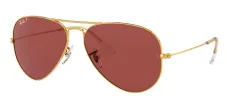 Ray-Ban RB 3025 9196AF Aviator Metal Gold Sunglasses with Violet Gradient Lens sold by Gaffos