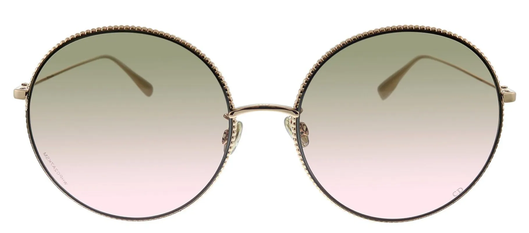 Dior CD DIORSOCIETY2F DDB Round Metal Brown Sunglasses with Brown Gradient Lens sold by Gaffos