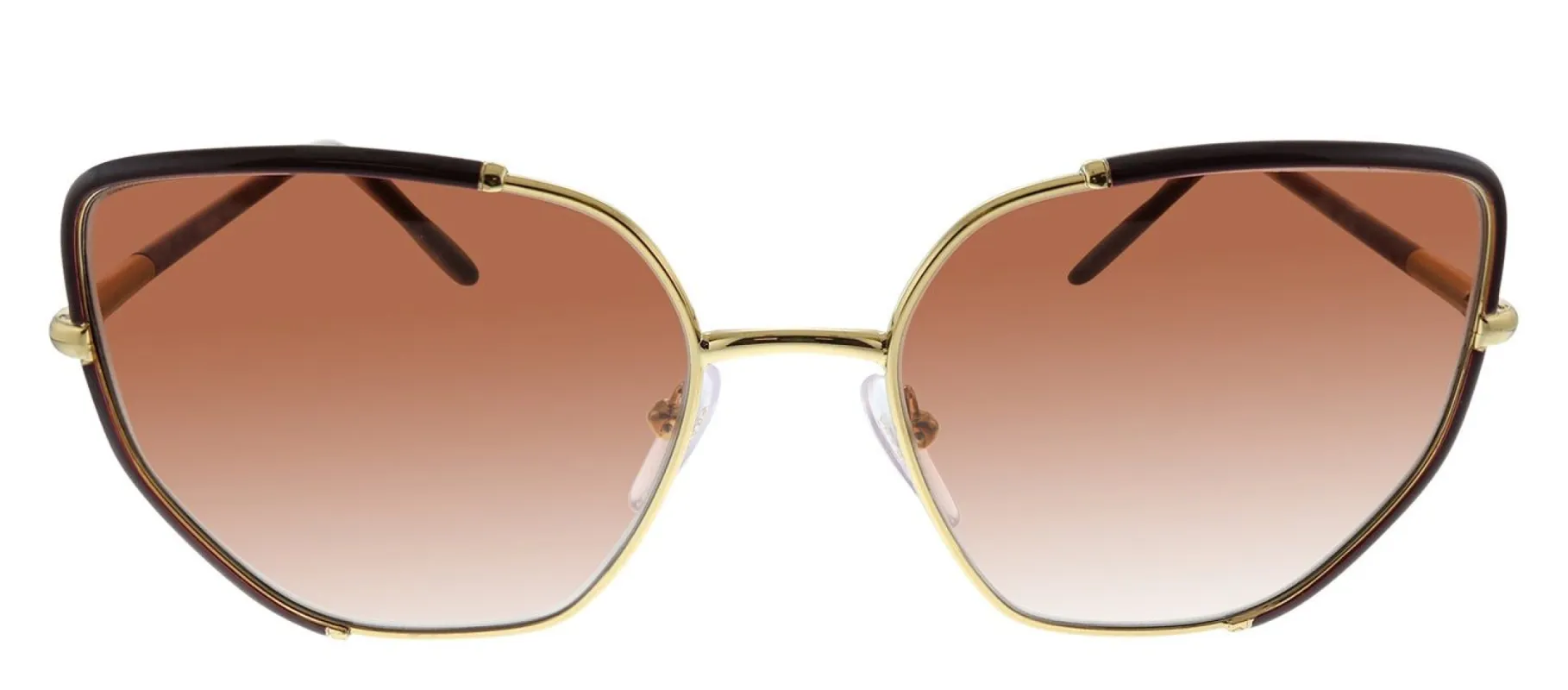 Prada PR 50WS 07M2F1 Geometric Metal Red Sunglasses with Pink Gradient Lens sold by Gaffos