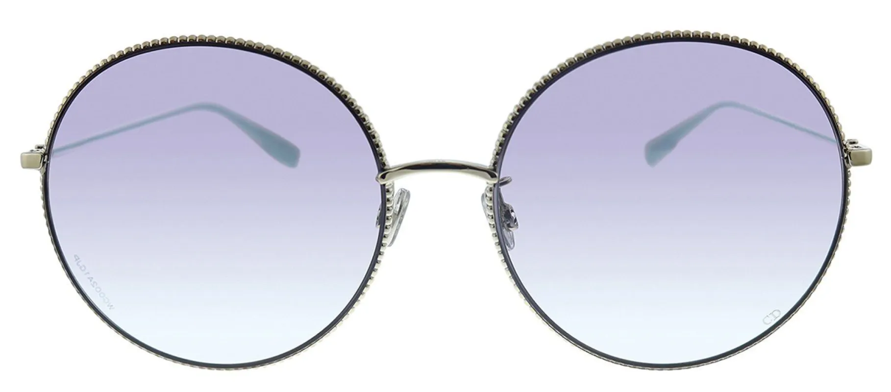 Dior CD DIORSOCIETY2F 3YG Round Metal Gold Sunglasses with Purple Gradient Lens sold by Gaffos