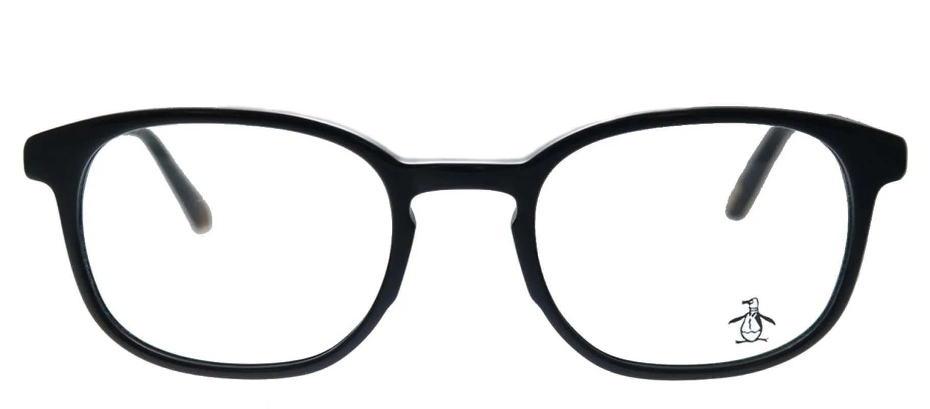 Original Penguin PE Stewart BK Rectangle Plastic Black Eyeglasses with Demo Lens made by Gaffos