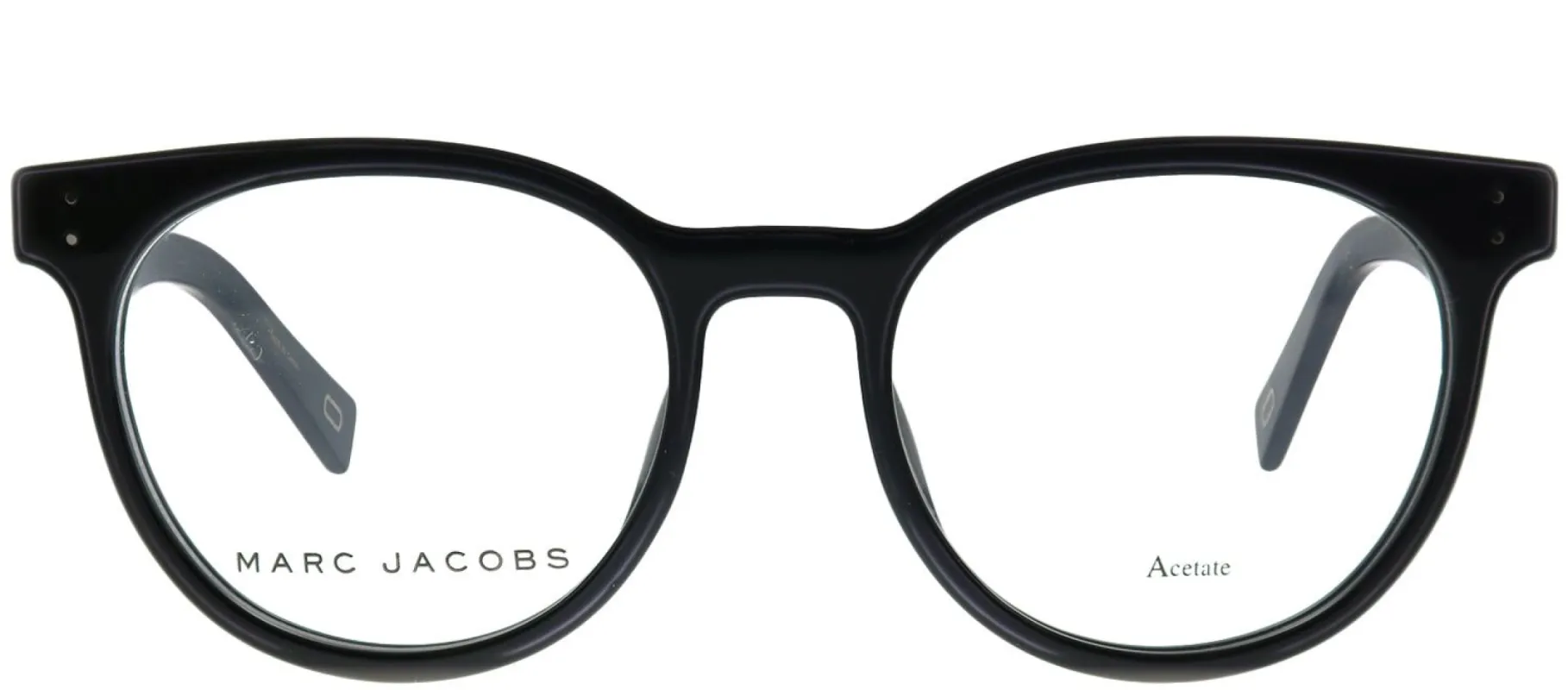 Marc Jacobs Marc 126 807 Oval Plastic Black Eyeglasses with Demo Lens made by Gaffos
