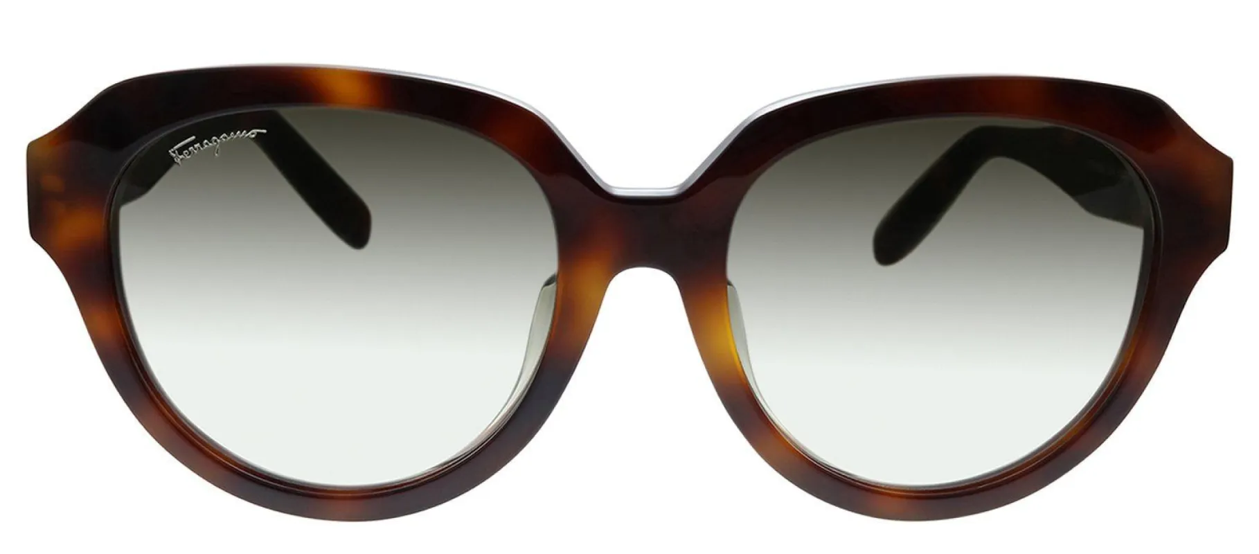 Salvatore Ferragamo SF 906SA 214 Oval Plastic Havana Sunglasses with Grey Gradient Lens sold by Gaffos