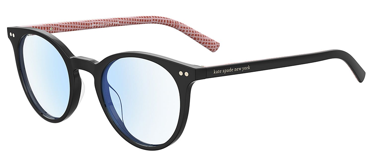 Kate Spade KS Misa 807 Round Plastic Black Readers with Clear Blue Block Lens sold by Gaffos product image thumbnail 2
