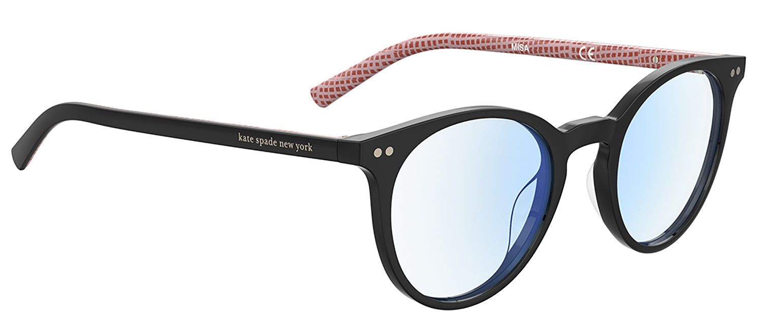 Kate Spade KS Misa 807 Round Plastic Black Readers with Clear Blue Block Lens sold by Gaffos product image thumbnail 3