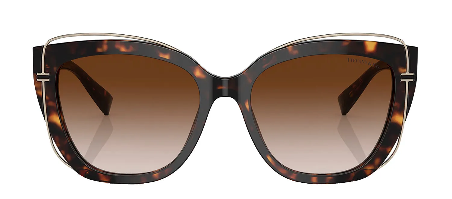 Tiffany & Co. TF 4148 83633B Cat-Eye Plastic Havana Sunglasses with Brown Gradient Lens sold by Gaffos