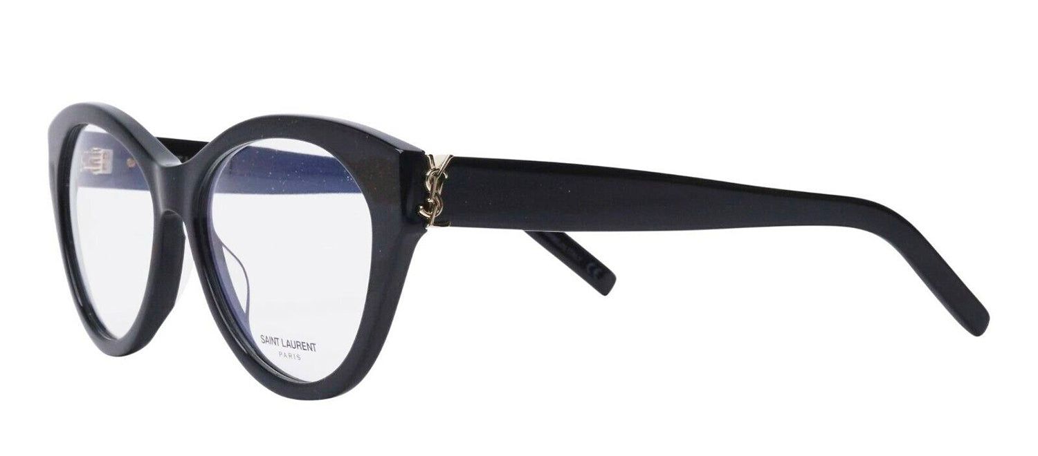 Saint Laurent SL M96O 1 Cat-Eye Plastic Black Eyeglasses with Logo Stamped Demo Lenses sold by Gaffos product image thumbnail 3