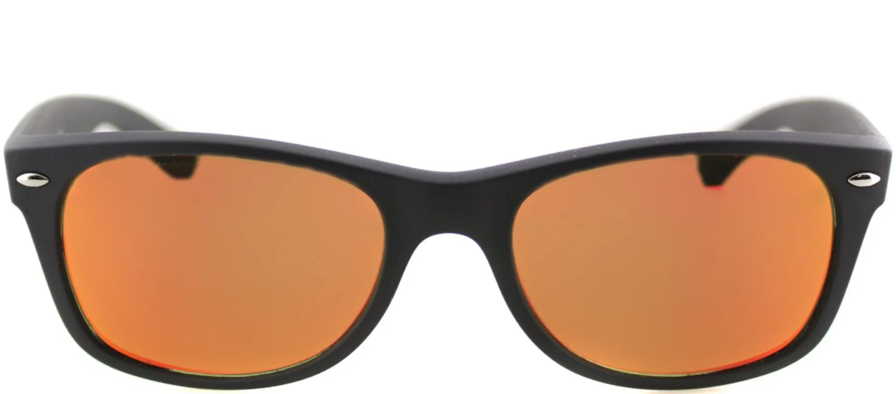 Ray-Ban RB 2132 622/69 Wayfarer Plastic Black Sunglasses with Red Mirror Lens sold by Gaffos